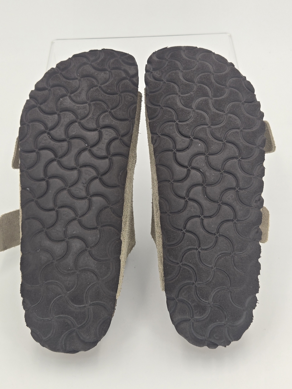 Birkenstock Arizona Two-Buckle Suede Slide Sandals in Taupe Women's Size 7-7.5 - Picture 9 of 14